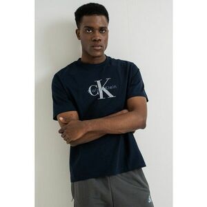 Tricou din bumbac cu imprimeu logo - Bleumarin imagine