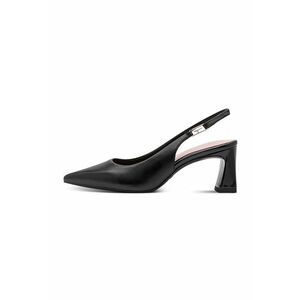 Pantofi de piele intoarsa cu varf ascutit - Negru imagine