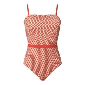 Costum de baie reversibil dama rosu - bej imagine