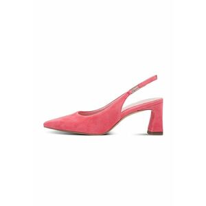 Pantofi de piele intoarsa cu varf ascutit - Fucsia imagine