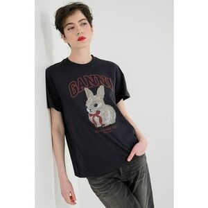 Tricou lejer cu imprimeu logo - Rosu/Negru imagine
