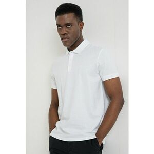 Tricou polo de bumbac - Alb optic imagine
