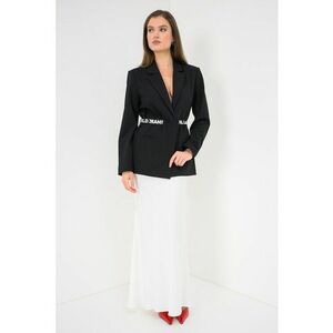 Sacou cu cordon in talie si logo - Negru imagine