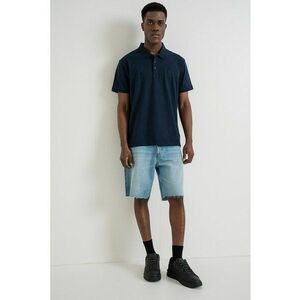 Tricou polo de bumbac - Bleumarin imagine