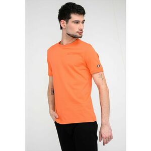 Tricou din material pique cu model uni - Portocaliu imagine