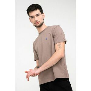 Tricou regular fit cu decolteu la baza gatului - Maro taupe deschis imagine