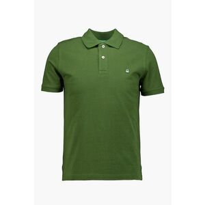 Tricou polo cu model uni - Verde masliniu imagine