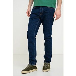 Blugi slim-fit cu model uni - Bleumarin imagine