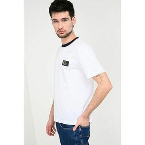 Tricou cu decolteu contrastant Soren - Alb imagine