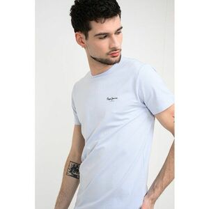 Tricou din amestec de bumbac cu logo - Albastru glaciar imagine