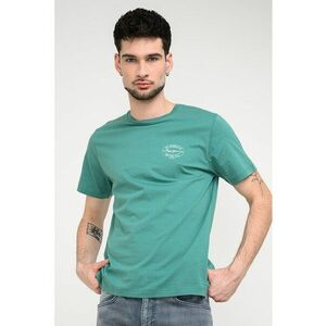 Tricou din bumbac cu imprimeu logo discret - Verde imagine