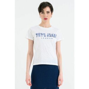 Tricou slim-fit cu imprimeu logo - Alb imagine