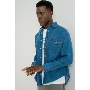 Camasa din denim Ebino - Albastru pastel imagine