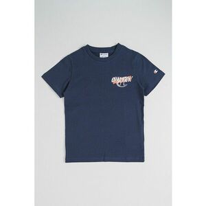 Tricou din bumbac cu imprimeu pe partea din spate - Portocaliu neon/Albastru gentian imagine