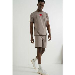 Tricou de bumbac Diragolino - Maro taupe imagine