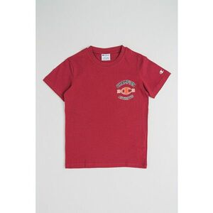 Tricou din bumbac cu imprimeu logo - Negru/Rosu inchis imagine
