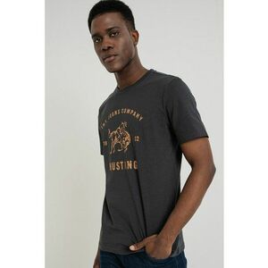 Tricou din bumbac cu imprimeu logo Austin - Gri antracit imagine