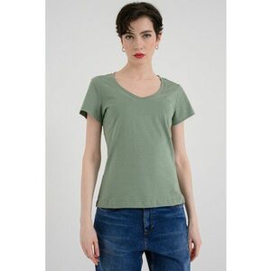 Tricou cu decolteu in V Beverly - Verde aquamarin imagine