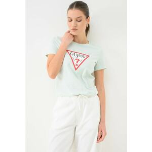 Tricou din bumbac cu imprimeu logo - Albastru pastel imagine