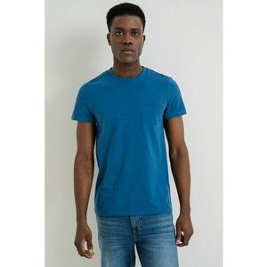 Tricou din bumbac cu buzunar pe piept Allen - Albastru imagine