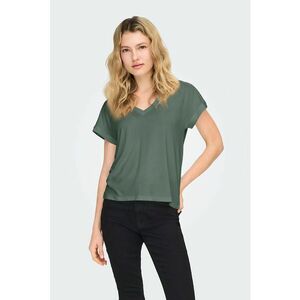 Tricou cu decolteu in V - Verde feriga imagine