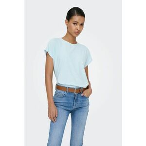 Tricou cu decolteu la baza gatului - Albastru pastel imagine