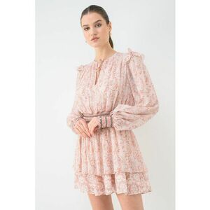Rochie scurta evazata - Albastru inchis/Rosu stins/Alb murdar imagine