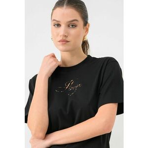 Tricou de bumbac cu logo - Negru imagine