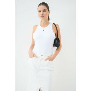 Body slim fit uni - Alb optic imagine