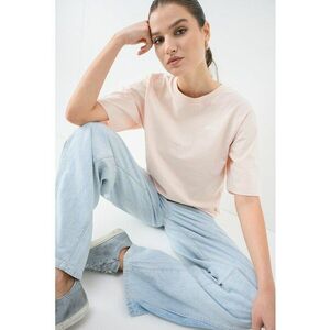 Tricou lejer de bumbac - Roz pastel imagine