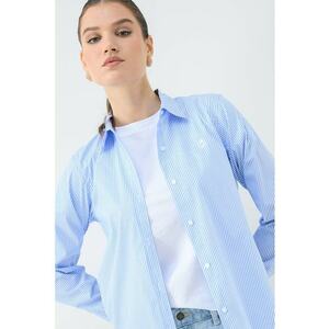 Camasa regular fit cu imprimeu - Albastru pastel/Alb optic imagine