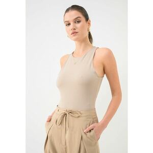 Body slim fit uni - Verde pal imagine