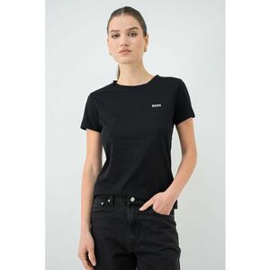 Tricou regular fit de bumbac Esogo - Negru/Portocaliu mandarina imagine