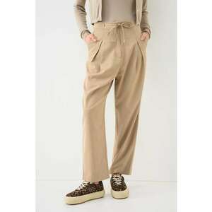 Pantaloni drepti cu snur - Bej imagine
