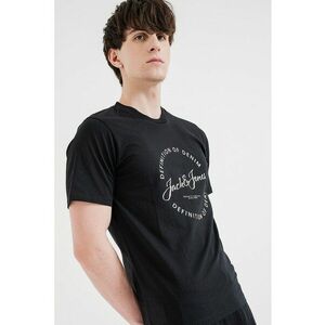 Tricou de bumbac cu imprimeu logo - Negru imagine