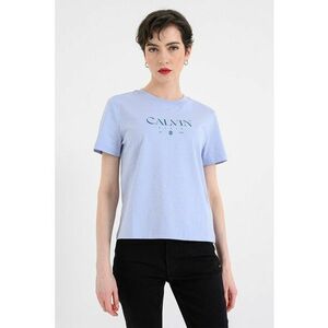 Tricou de bumbac cu imprimeu logo - Albastru lavanda imagine