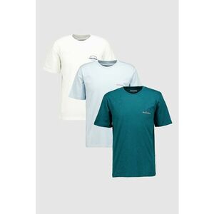 Set de tricouri din bumbac organic - 3 piese - Alb/Verde padure/Albastru glaciar imagine