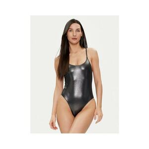 Costum de baie dama negru - elastic - lucios - imagine