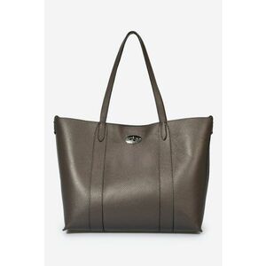 Geanta shopper din piele - Maro inchis imagine