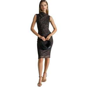 Rochie midi - Model drapat - Maro - Jerseu imagine