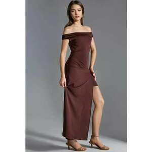 Rochie Maxi - cu umerii goi - Maro - Jerseu imagine