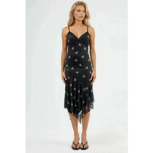 Rochie Maxi - Mulata cu Decolteu in V - Negru - Jerseu imagine