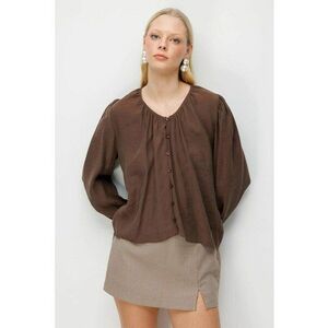 Bluza dama - texturata - maro - 100% poliester imagine