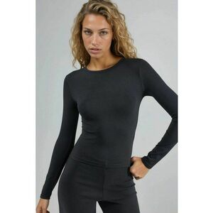 Bluza dama - slim fit - negru - din jerseu imagine