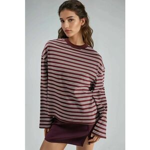 Bluza cu guler rotund - maneci lungi - dungi imagine