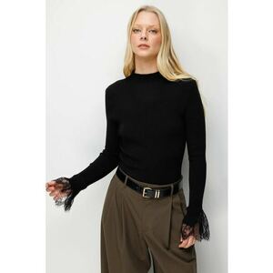 Pulover dama - Slim Fit - negru - 100% poliester - One Size imagine