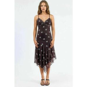 Rochie Maxi - Mulata cu Decolteu in V - Maro - Jerseu imagine