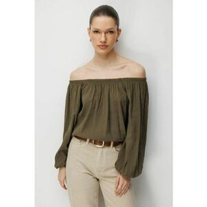 Bluza dama - texturata - verde kaki - textil imagine