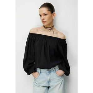 Bluza dama - bluza texturata - negru - textil imagine