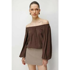 Bluza dama - bluza texturata - maro - textil imagine